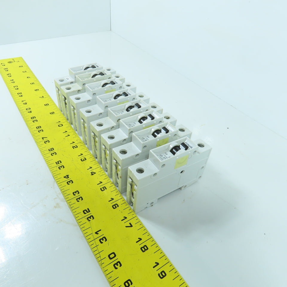 Siemens 5SX2 C2 2A Single Pole Rail Mount Circuit Breaker 277V Max Lot Of 8