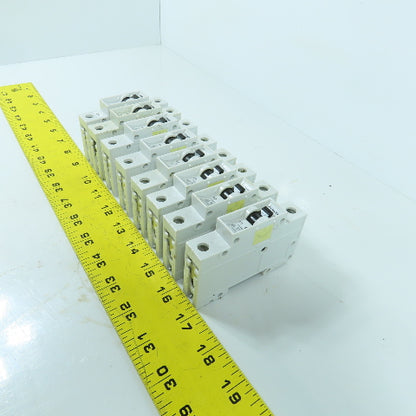 Siemens 5SX2 C2 2A Single Pole Rail Mount Circuit Breaker 277V Max Lot Of 8