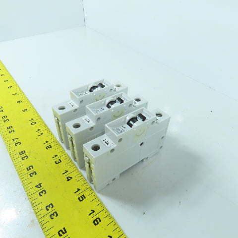 Siemens 5SX2 C10 10A Single Pole Rail Mount Circuit Breaker 277V Max Lot Of 3