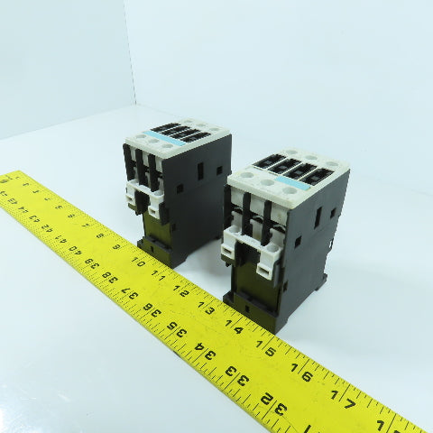 Siemens 3RT1023-1B 35A Motor Starter Contactor 600V 1/3-7.5HP 24V DC Coil Lot/2