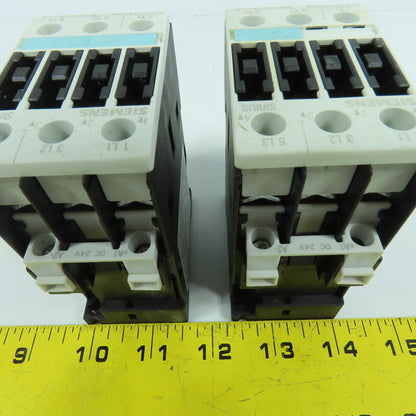 Siemens 3RT1023-1B 35A Motor Starter Contactor 600V 1/3-7.5HP 24V DC Coil Lot/2
