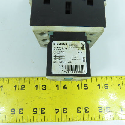 Siemens 3RT1026-1B 35A Motor Starter Contactor 600V 2-20HP 24V DC Coil