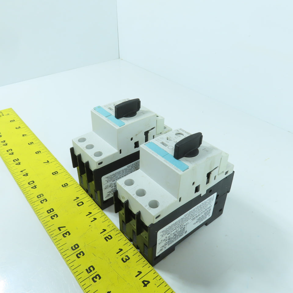 Siemens 3RV1021-0GA10 0.45-0.63A Motor Starter Circuit Breaker 600VAC Lot Of 2