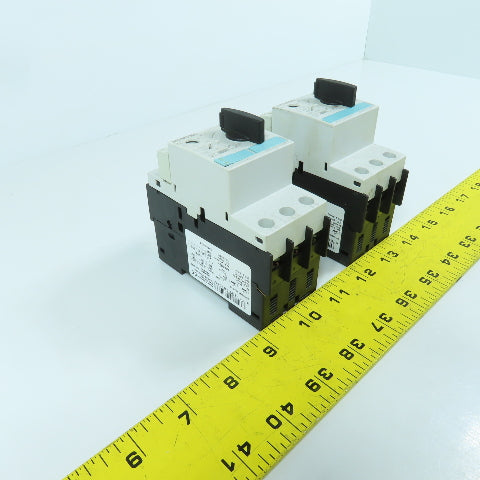 Siemens 3RV1021-0GA10 0.45-0.63A Motor Starter Circuit Breaker 600VAC Lot Of 2