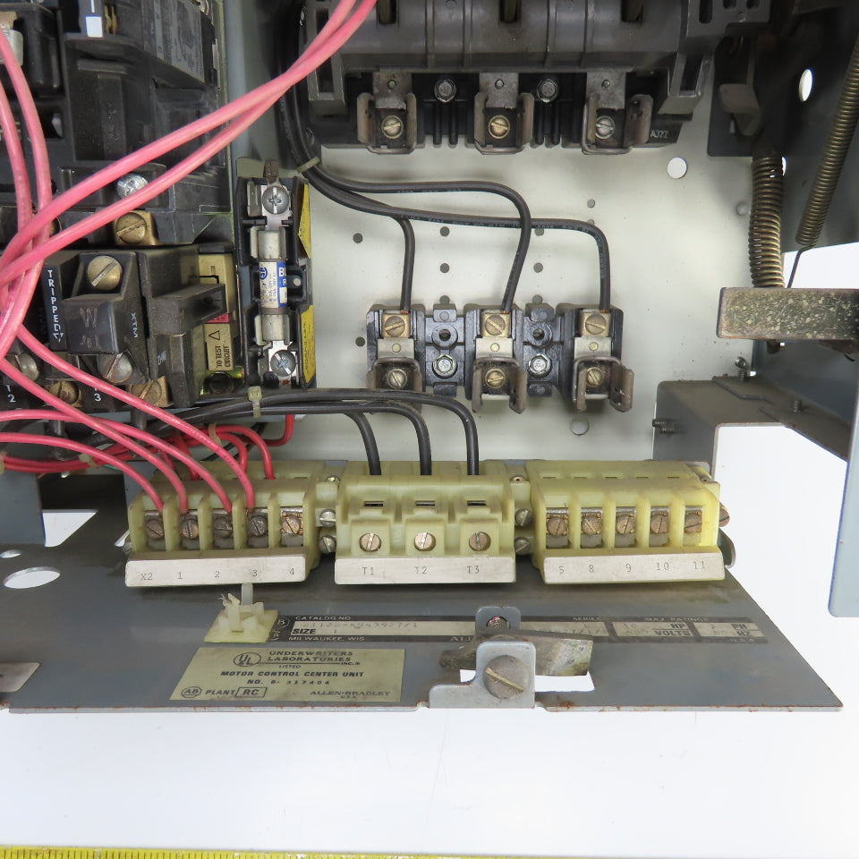 Allen Bradley 2112B-K943927-1 Size 1 Mcc Motor Starter Bucket 10Hp 480V 3 Pole