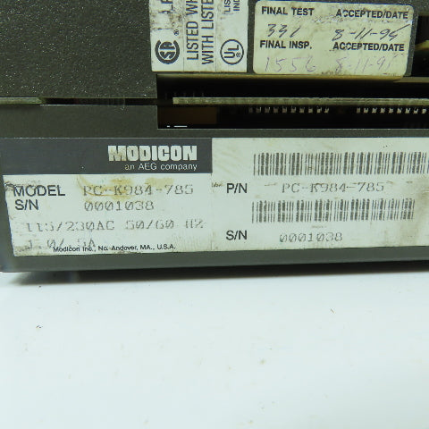 Modicon PC-K984-785 Programmable Controller 115/230V AC