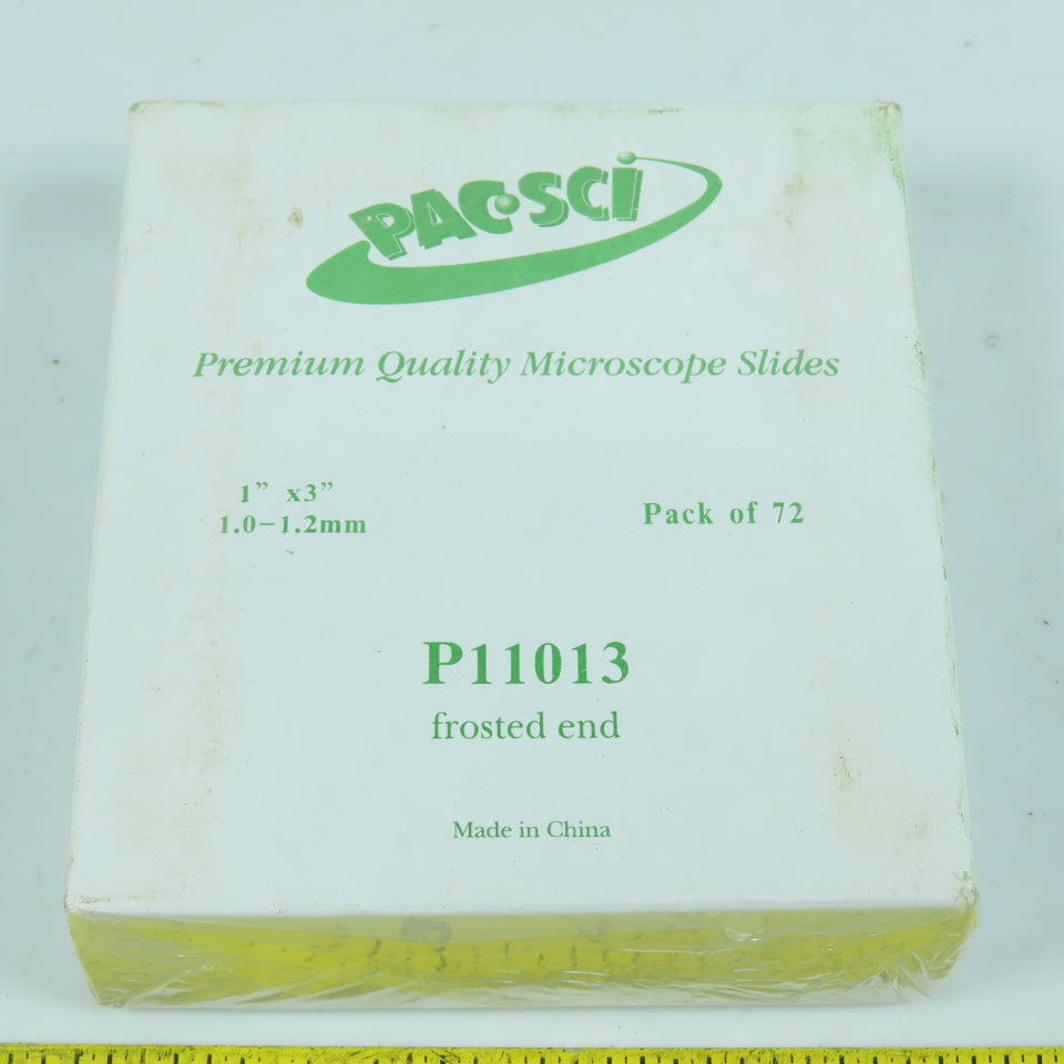 PacSci P11013 1" x 3" Premium Quality Microscope Slides Frosted End Pack Of 72