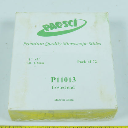 PacSci P11013 1" x 3" Premium Quality Microscope Slides Frosted End Pack Of 72