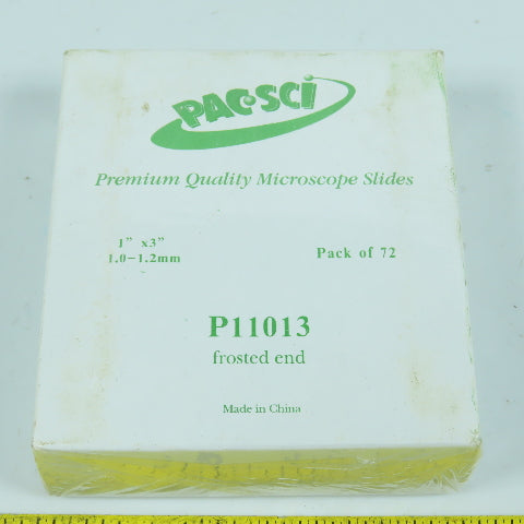 PacSci P11013 1" x 3" Premium Quality Microscope Slides Frosted End Pack Of 72