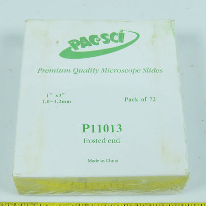 PacSci P11013 1" x 3" Premium Quality Microscope Slides Frosted End Pack Of 72