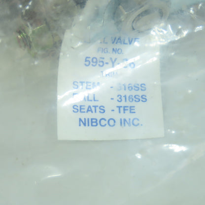 Nibco 595-Y-66 1/2" Oxygen Service Ball Valve 316SS New Sealed