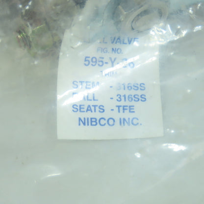 Nibco 595-Y-66 1/2" Oxygen Service Ball Valve 316SS New Sealed