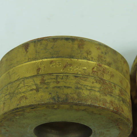 419 Round Center Die 25/32" ID x 2-3/8" OD Lot Of 2