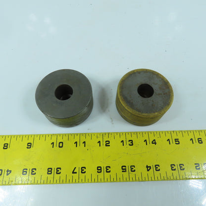 419 Round Center Die 9/16" ID x 2-3/8" OD Lot Of 2