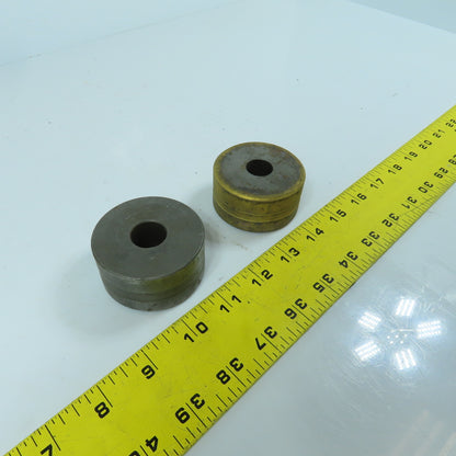 419 Round Center Die 9/16" ID x 2-3/8" OD Lot Of 2