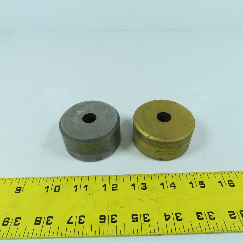 419 Round Center Die 9/16" ID x 2-3/8" OD Lot Of 2