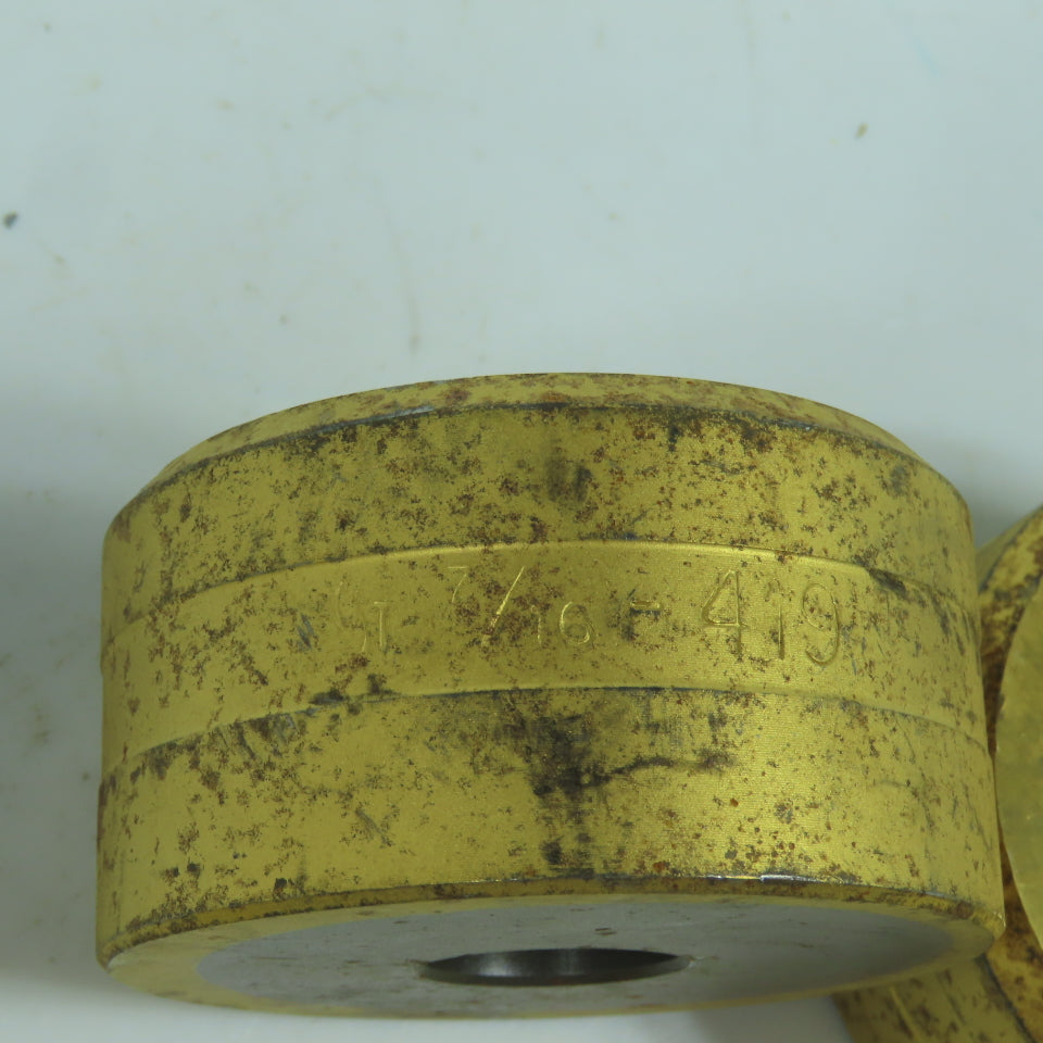 419 Round Center Die 7/16" ID x 2-3/8" OD x 1-1/4" H Lot Of 2