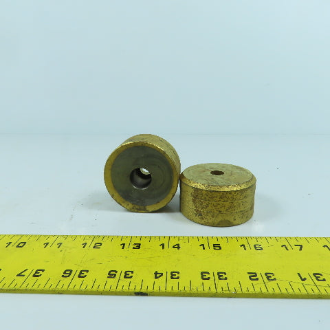 419 Round Center Die 7/16" ID x 2-3/8" OD x 1-1/4" H Lot Of 2