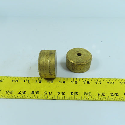 419 Round Center Die 7/16" ID x 2-3/8" OD x 1-1/4" H Lot Of 2