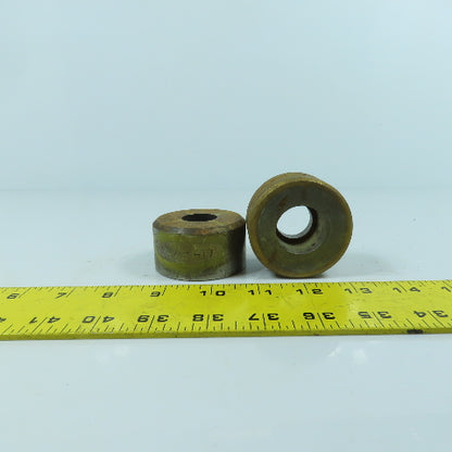 419 Round Center Die 29/32" ID x 2-3/8" OD x 1-1/4" H Lot Of 2