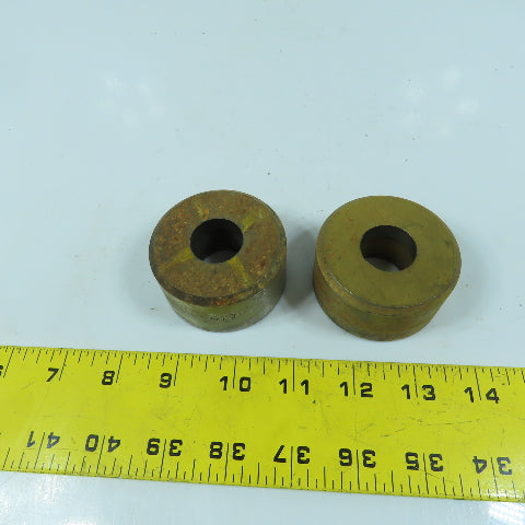 419 Round Center Die 29/32" ID x 2-3/8" OD x 1-1/4" H Lot Of 2
