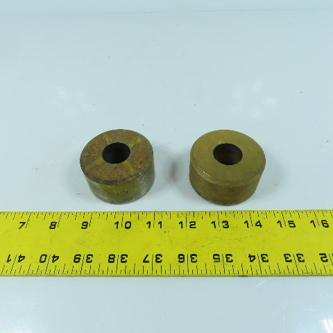 419 Round Center Die 29/32" ID x 2-3/8" OD x 1-1/4" H Lot Of 2