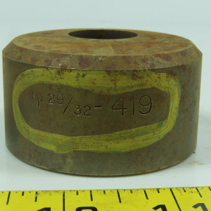 C3600 419 Round Offset Die 29/32" ID x 2-3/8" OD x 1-1/4" H Lot Of 2