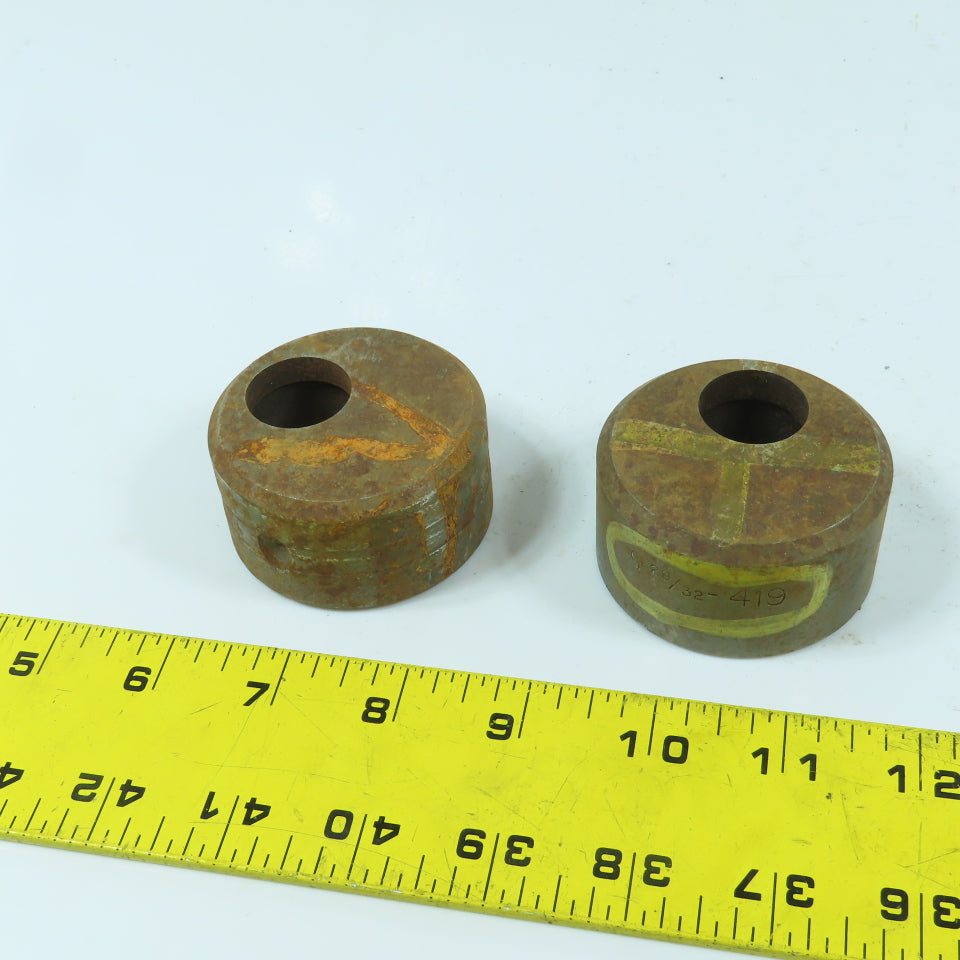 C3600 419 Round Offset Die 29/32" ID x 2-3/8" OD x 1-1/4" H Lot Of 2