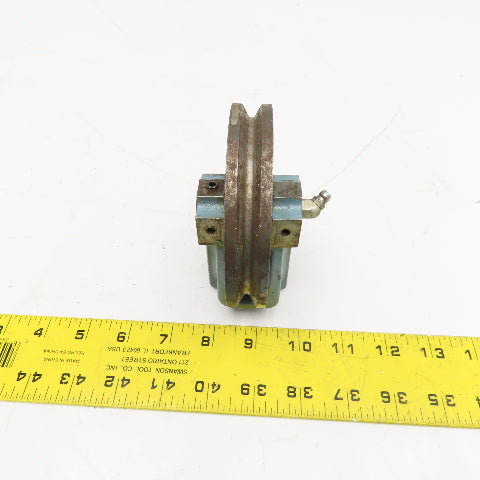Goss 4" x 3/4" Wide V-Groove Pulley 7/16-20 Thread