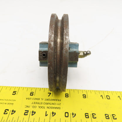 Goss 4" x 3/4" Wide V-Groove Pulley 7/16-20 Thread