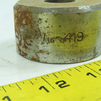 419 Round Center Die 13/16" ID x 2-3/8" OD x 1-1/4" H Lot Of 2