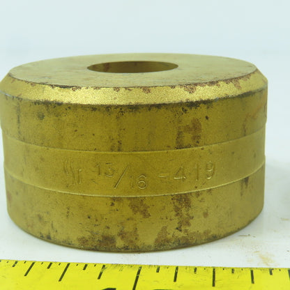 419 Round Center Die 13/16" ID x 2-3/8" OD x 1-1/4" H Lot Of 2