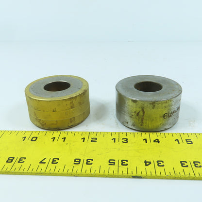419 Round Center Die 13/16" ID x 2-3/8" OD x 1-1/4" H Lot Of 2