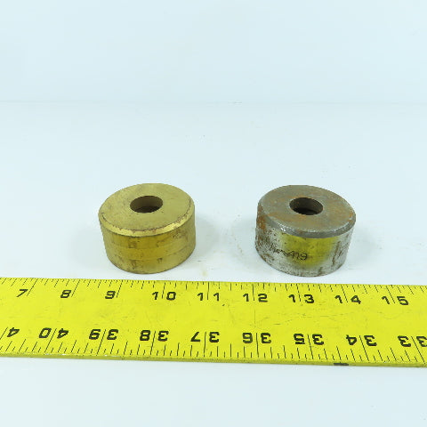 419 Round Center Die 13/16" ID x 2-3/8" OD x 1-1/4" H Lot Of 2