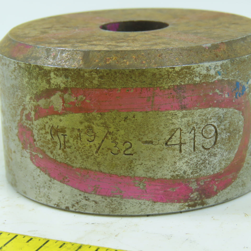 419 Round Center Die 19/32" ID x 2-3/8" OD x 1-1/4" H
