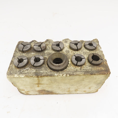 Centerless Grinder Collet Set M22-1.5 Thread 34mm Face Lot Of 10