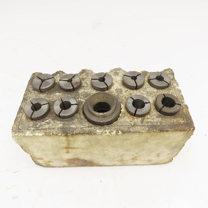 Centerless Grinder Collet Set M22-1.5 Thread 34mm Face Lot Of 10