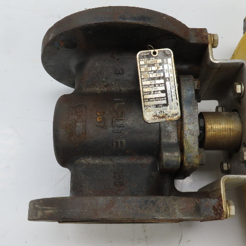 Emerson QS0350.U04STACW Flange Mount Valve & Pneumatic Actuator 116 PSI