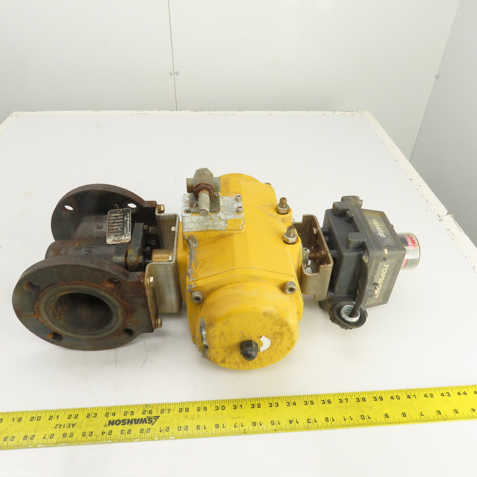 Emerson QS0350.U04STACW Flange Mount Valve & Pneumatic Actuator 116 PSI