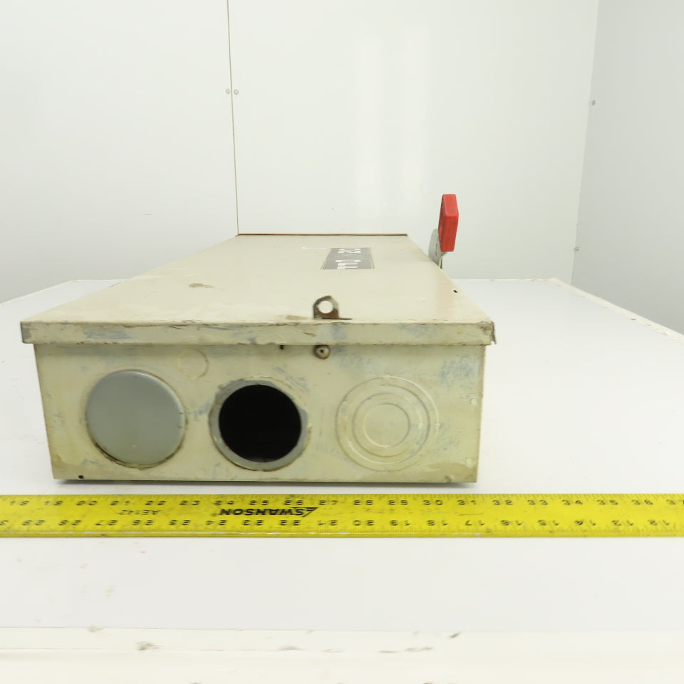GE THN3364R 200A Heavy Duty Non-Fusible Safety Disconnect Switch 600V AC Type 3R