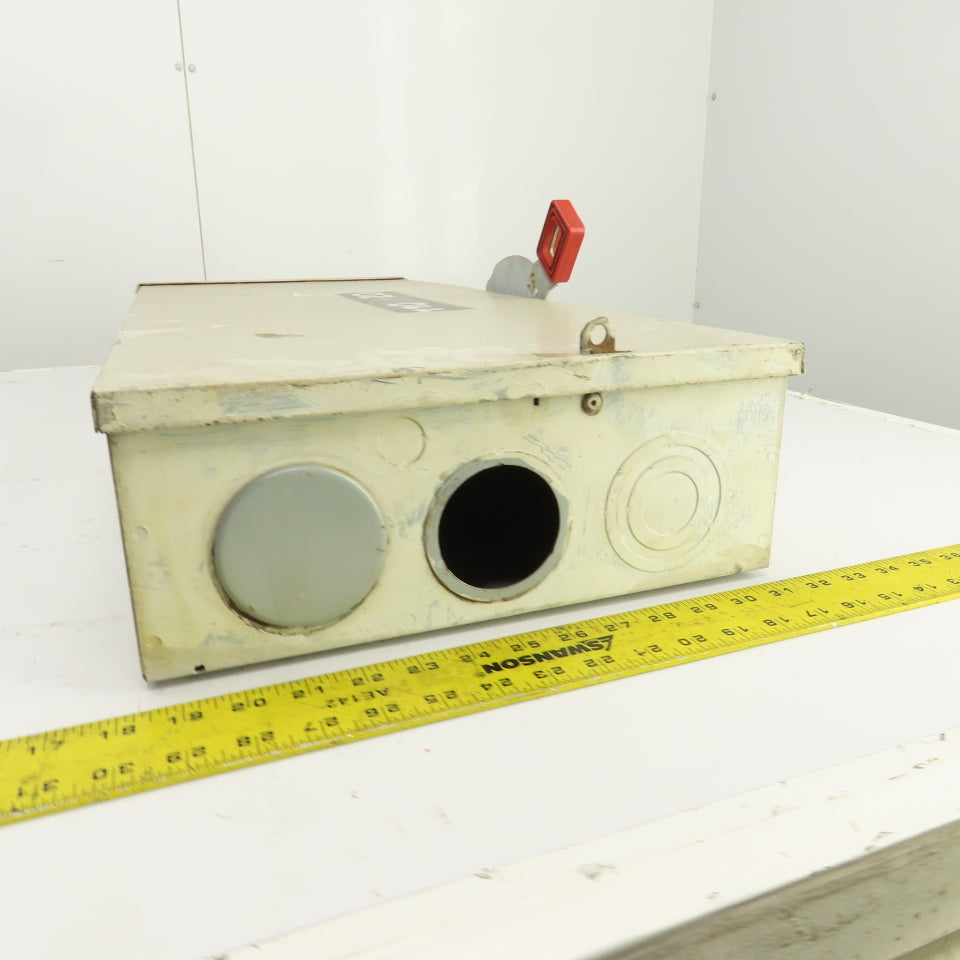 GE THN3364R 200A Heavy Duty Non-Fusible Safety Disconnect Switch 600V AC Type 3R