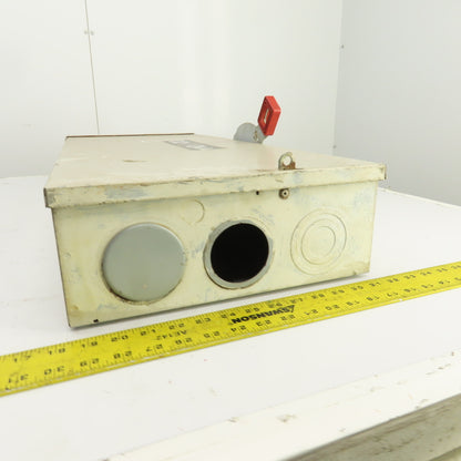 GE THN3364R 200A Heavy Duty Non-Fusible Safety Disconnect Switch 600V AC Type 3R