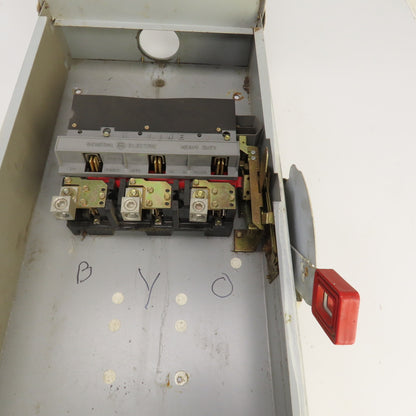 GE THN3364R 200A Heavy Duty Non-Fusible Safety Disconnect Switch 600V AC Type 3R