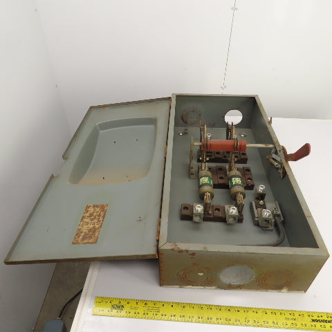 GE TG3225 400A Heavy Duty Fusible Safety Disconnect Switch 240V AC 3PH 50HP
