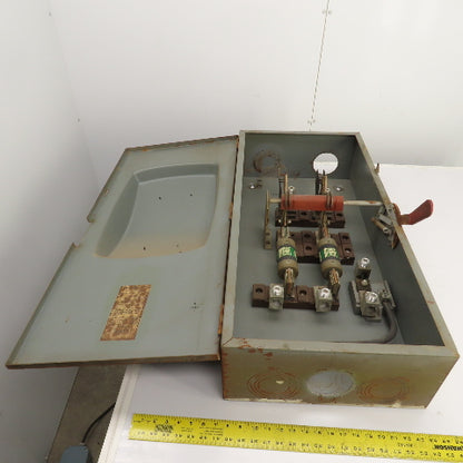 GE TG3225 400A Heavy Duty Fusible Safety Disconnect Switch 240V AC 3PH 50HP