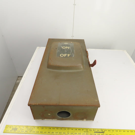 GE TG3225 400A Heavy Duty Fusible Safety Disconnect Switch 240V AC 3PH 50HP