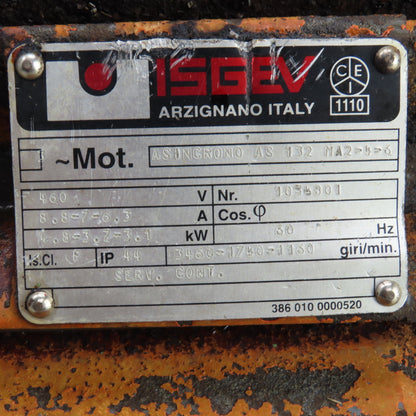 Isgev ASINCRONO AS 132 MA2-4-6 4.8-3.1kW AC Electric Motor 460V 3PH 3460RPM