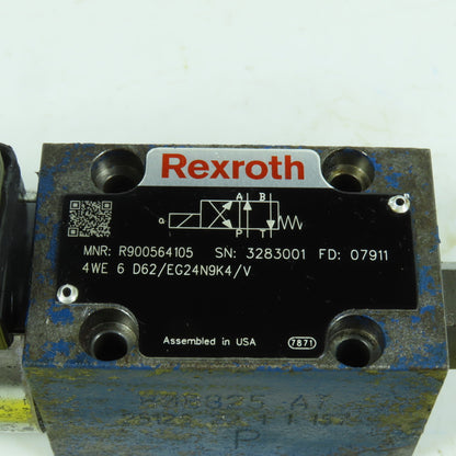 Rexroth R900564105 4WE 6 D62/EG24N9K4/V Hydraulic Control Valve 24VDC Coil