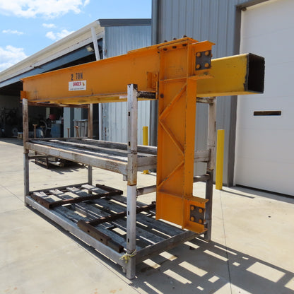 2 Ton Capacity Free Standing Jib Crane 270° 11'6" Swing 9' Travel 11' Head Room