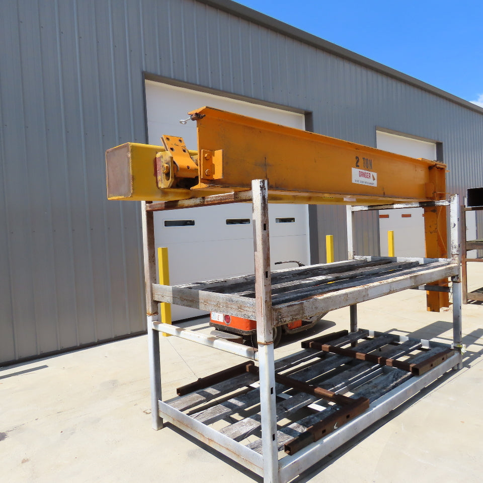 2 Ton Capacity Free Standing Jib Crane 270° 11'6" Swing 9' Travel 11' Head Room